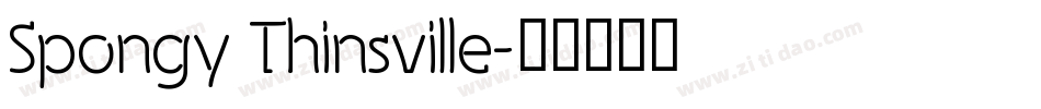 Spongy Thinsville字体转换